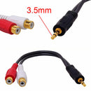 3.5 mm Phono Stereo Male Jackto 2 RCA Female Audio Adapter Y Cable Cord