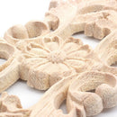 Rubber Wood Carved Applique Retro Furniture Crafts Decor New(22.5*8cm)