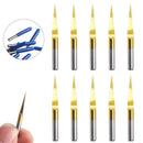 10x 3.175mm Carbide PCB Engraving Bits CNC Router Tool 10 Degrees 0.1mm V-Shape