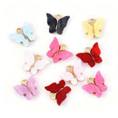 10Pcs/Set Mixed Color Acrylic Butterfly Pendant Charms for DIY Handmade Jewelry
