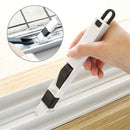 2 In 1 Polished Window Track Cleaning Brush Keyboard Nook Cranny Dust Shovel MO