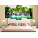 5pcs Art Paintings Canvas Print Wall Unframed Pictures Waterfall 20*40/55cm