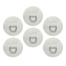 6pcs D- Patch PVC Round  Pad For Inflatable Raft Dinghy Surfboard WHITE