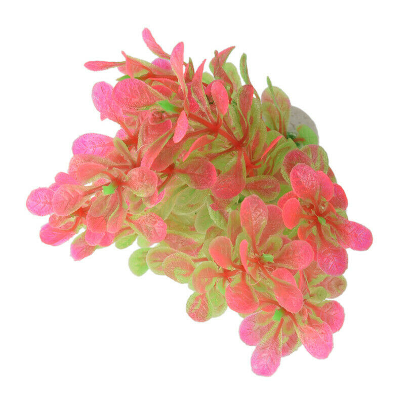 Pink Green Artificial Water Plants for Fish Tank Aquarium Decoration Orname
