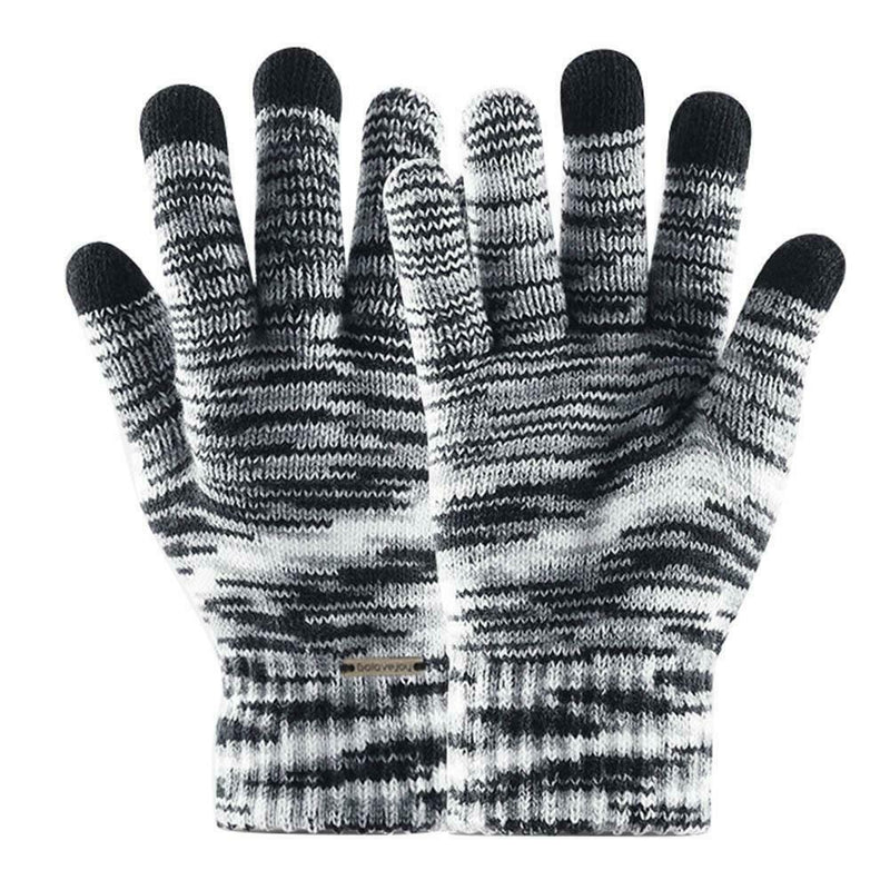 Men Women Winter Plush Touch Screen Thicken Warm Elastic Knitted Gloves