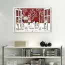 1PC Snowman Wall Stickers Fashion Santa Claus Window Room Sofa DecorationSEAU