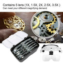 Magnifying Glass Lens LED Light Lamp Visor Head Loupe Jeweler Headband Magni Kw