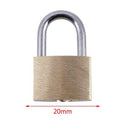 3x Small Brass Padlocks Mini Brass Tiny Box Locks Keyed Jewelry 6 Keys 20mm R8T5