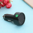 Car Charger 2.1A Phone Charger 12V/24V Digital Voltmeter Thermometer (Red) A