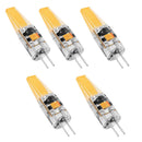 5 Pcs G4 3W Dimmable COB LED Light Bulb AC/DC 12V Crystal Silicone Lamp 38MM