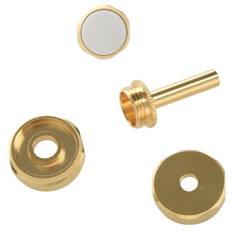 Practical Metal Golden Trumpet Cap Screw Cover Buttons Connecting Rods Pack