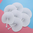 12Pcs/Set White Circular Paper Fan White Paper Folding Advertising Group Di F6A1