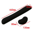 Memory Foam Keyboard Silica Gel Mouse Pad and Wrist Rest Pad w/ Wrist Support