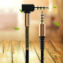 1m 3.5mm Jack Audio Cable Adapter Male To Male 90 Degree Right Pro U0H2 Ang F5W5