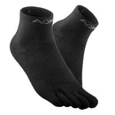 Women Men Sports Ankle Sock Running Hiking Camping Short Toe Sock Black Unisex
