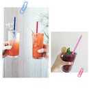 25pcs Colorful Reusable Hard Drinking Jar Straws With 1 Cleaning Brush Home