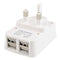 UK MAINS WALL 3 PIN PLUG ADAPTOR CHARGER 4-USB PORTS FOR PHONES TABLES 5V 3.5A