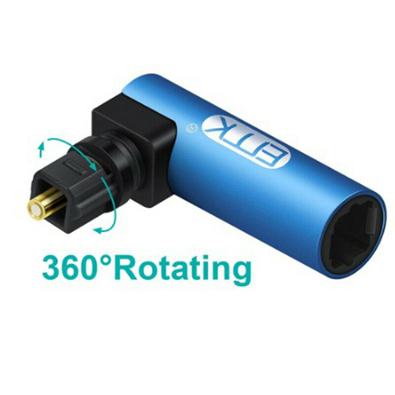 Right Angle Digital Optical Audio Cable SPDIF Toslink 90 degree Optical adap JR