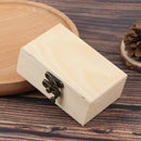 1PC Wooden Box Storage Plain Wood Jewellery Box Case With Lid Lock Hn