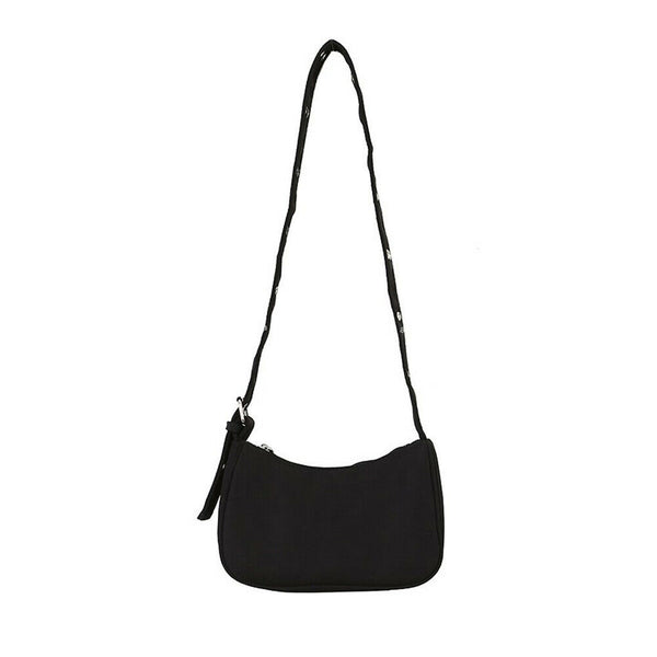 Women Nylon Shoulder Bag Street Zipper Purses Messenger Underarm Handbags