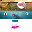 32pcs Single Hook Feather Bionic Moth Fishing Insect Flies Crankbaits Lures