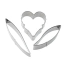 3pcs/set Orchid Flower Petal Mold Cookie Cutter Fondant Cake Tool