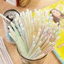 100Pcs Disposable Flexible Straws Plastic Drinking Supplies