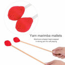 1 Pair Marimba Mallets, Percussion Mallets with Red Yarn Head and Smooth Wo N6V9