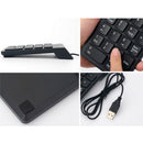 Portable 2.4G Wired Digital Keyboard USB Number Pad 18 Keys Numeric Keypad 3c