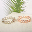 The New Innovative Copper Electroplating Ring Can Adjust Women'S Hollow Lov T5M5