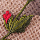 2pcs Red Rose Flower Sew On Patch Badges Embroidered Lace Applique Cloth Jeans