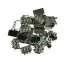100x 18mm Metal Loose 3 Stand Box Clasp Jewelry Findings Bracelet Necklace