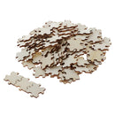 100 pieces wooden blank puzzle jigsaw kids doodle crafts toys education prop