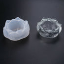 DIY Crystal Epoxy Mold Lotus Candle Holder Ashtray Mirror Flexible Silicone Mold