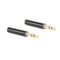 Stereo Brass 3.5mm 3 Pole Male to 4 Pole Female Audio Jack Adapter Converter Del