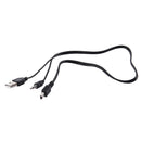 USB 2.0 to Mini B Male 3.5mm Jack Plug Audio Data Cable 50cm/20" 5 Pcs Blac