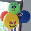 20Pcs Cute 12"  Face Expression Latex Colorful Balloons Party Wedding'Decor