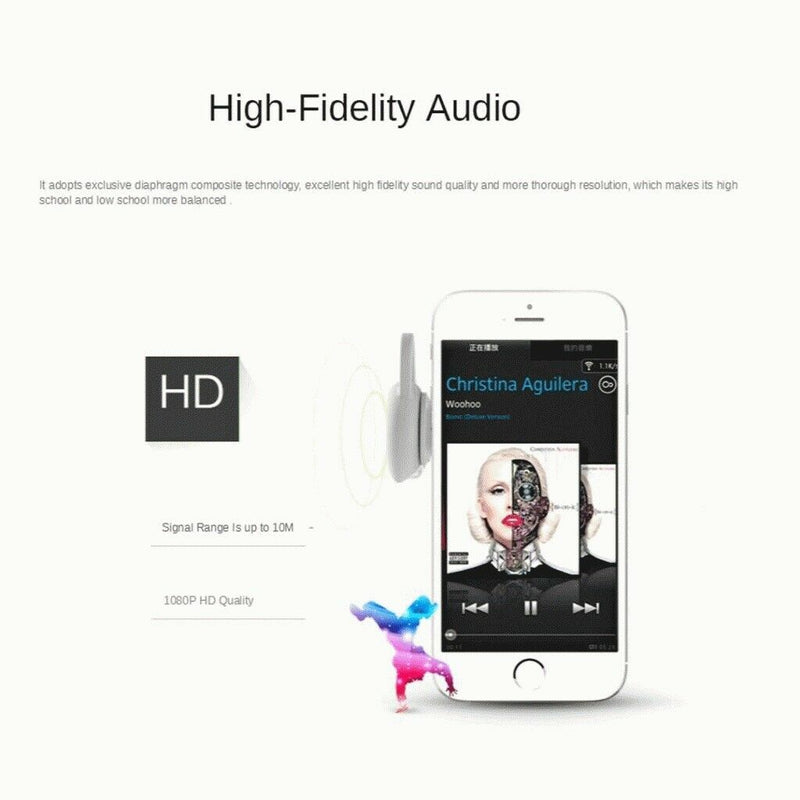 Mini Bluetooth 4.1 Stereo Sports Headset Wireless Earphone Handsfree Mic Earbuds