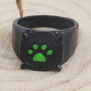 Rings Cartoon Green Cat Dog Claw Foot Ring O9J3