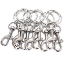 10X 25mm Lobster Clasp Ripple Keychain Split Ring Short Chain Key Ring DIY F Nw