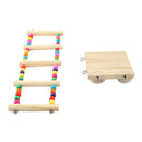 Wood Ladder Pet Birds Climbing Toys Parrots Swing
