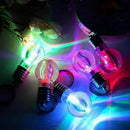 Mini Color Changing LED Flashlight Light Bulb Lamp Key Ring Keychain Striking