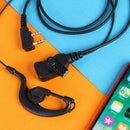 2Pin G-Shape PTT Earpiece Earhook Earphone Headset for Kenwood Retevis BAOFENG