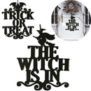 Halloween The Witch Is In Sign Non-woven Witch Hanging On Party Decoration FT