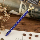 5PCS Big Carat Diamond Crystal Pen Gem Ballpoint Pen Ring Wedding Office Me W5A8