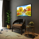 Art Autumn House River 5D Diamond Painting Drawing DIY Full Round Drill Kit
