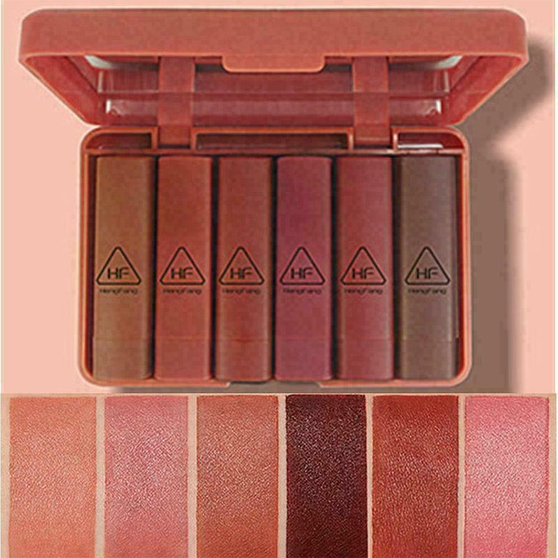 6pcs/set Nude MATTE Lipstick Waterproof Long Lasting Velvet Q0J7 new Lip Ki M0S9