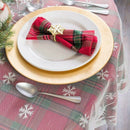 White Snowflake Christmas Tree Lace Round Tablecloth for Wedding Parties Ba X4Z4