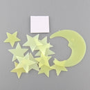 44Glow In The Dark Stars and 2 Moon Plastic Stickers Ceilings & Walls Bedroom 3C