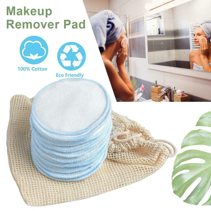 Reusable Cotton Makeup Remover Pads Soft Bamboo Rounds for Cleansing Face